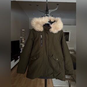 Mango Parka Pruna, size xs, miltary green